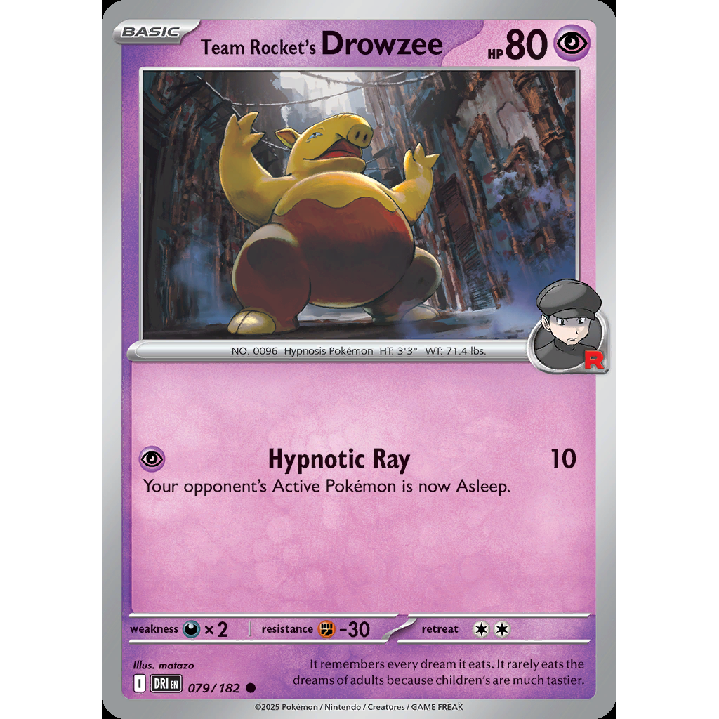 Team Rocket’s Drowzee 79/182 [Reverse Holo] - Destined Rivals