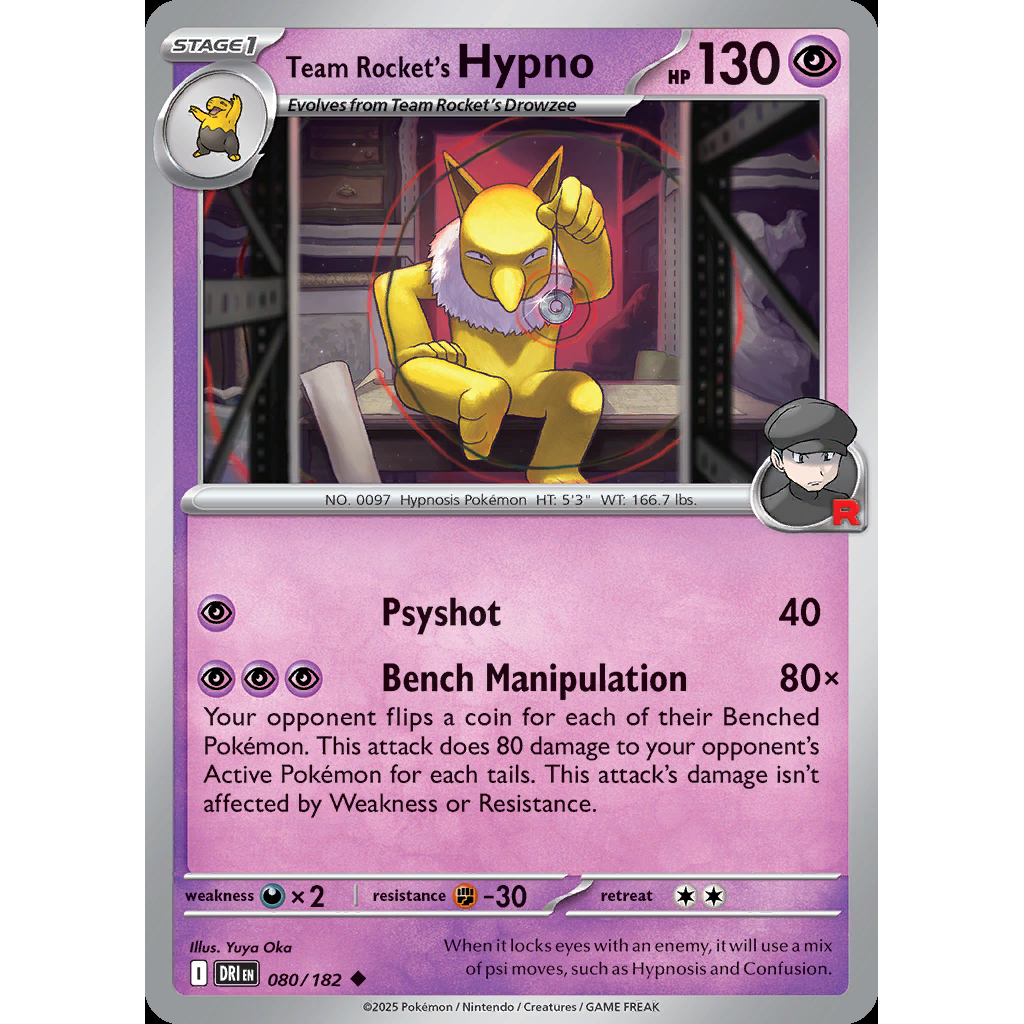 Team Rocket’s Hypno 80/182 - Destined Rivals
