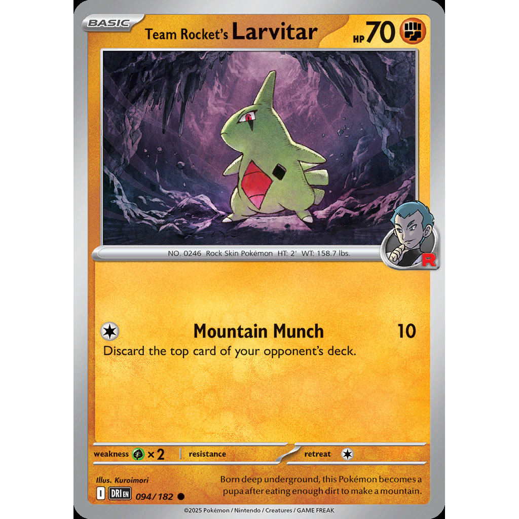 Team Rocket’s Larvitar 94/182 [Reverse Holo] - Destined Rivals