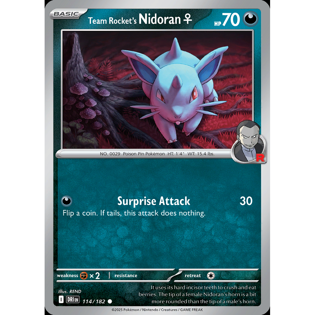 Team Rocket’s Nidoran Female 114/182 [Reverse Holo] - Destined Rivals