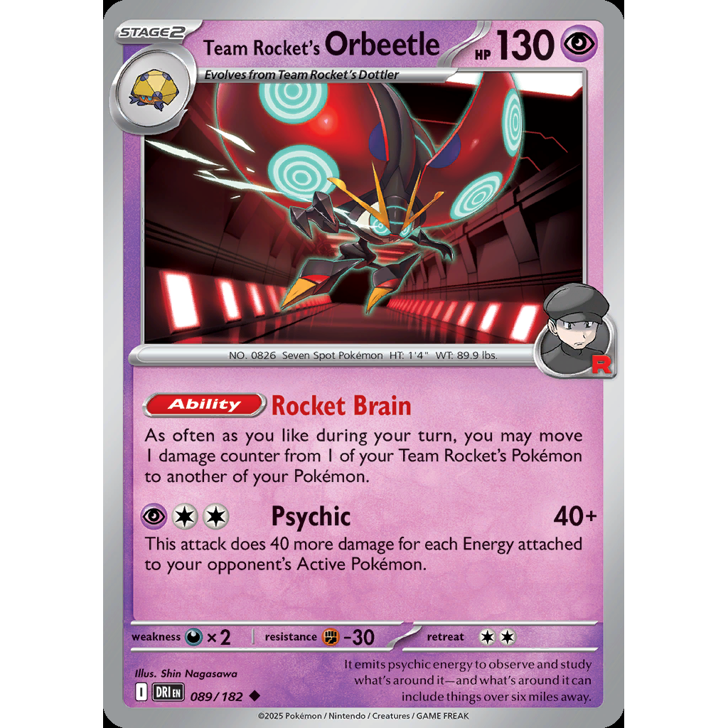 Team Rocket’s Orbeetle 89/182 [Reverse Holo] - Destined Rivals