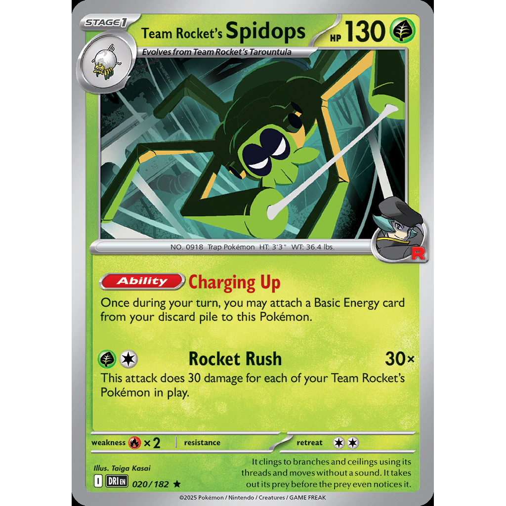 Team Rocket’s Spidops 20/182 [Reverse Holo] - Destined Rivals