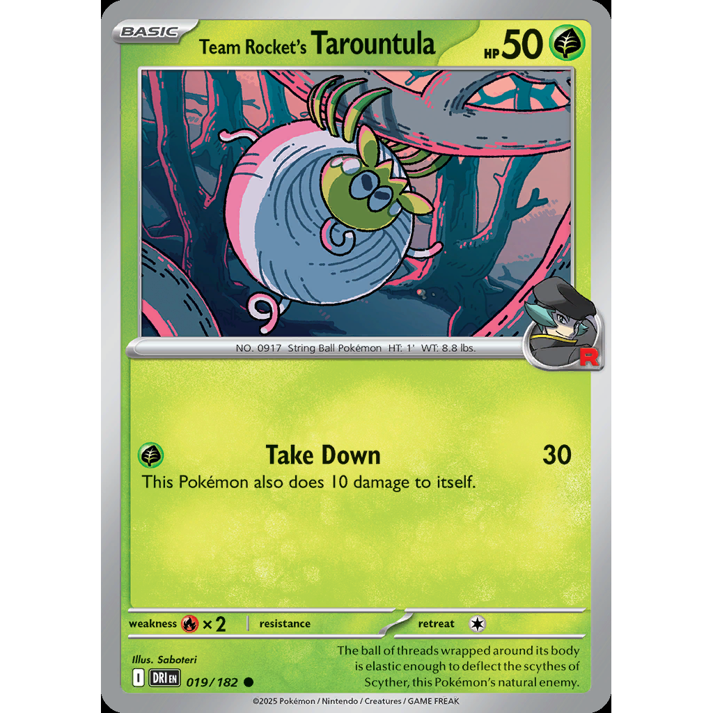 Team Rocket’s Tarountula 19/182 [Reverse Holo] - Destined Rivals