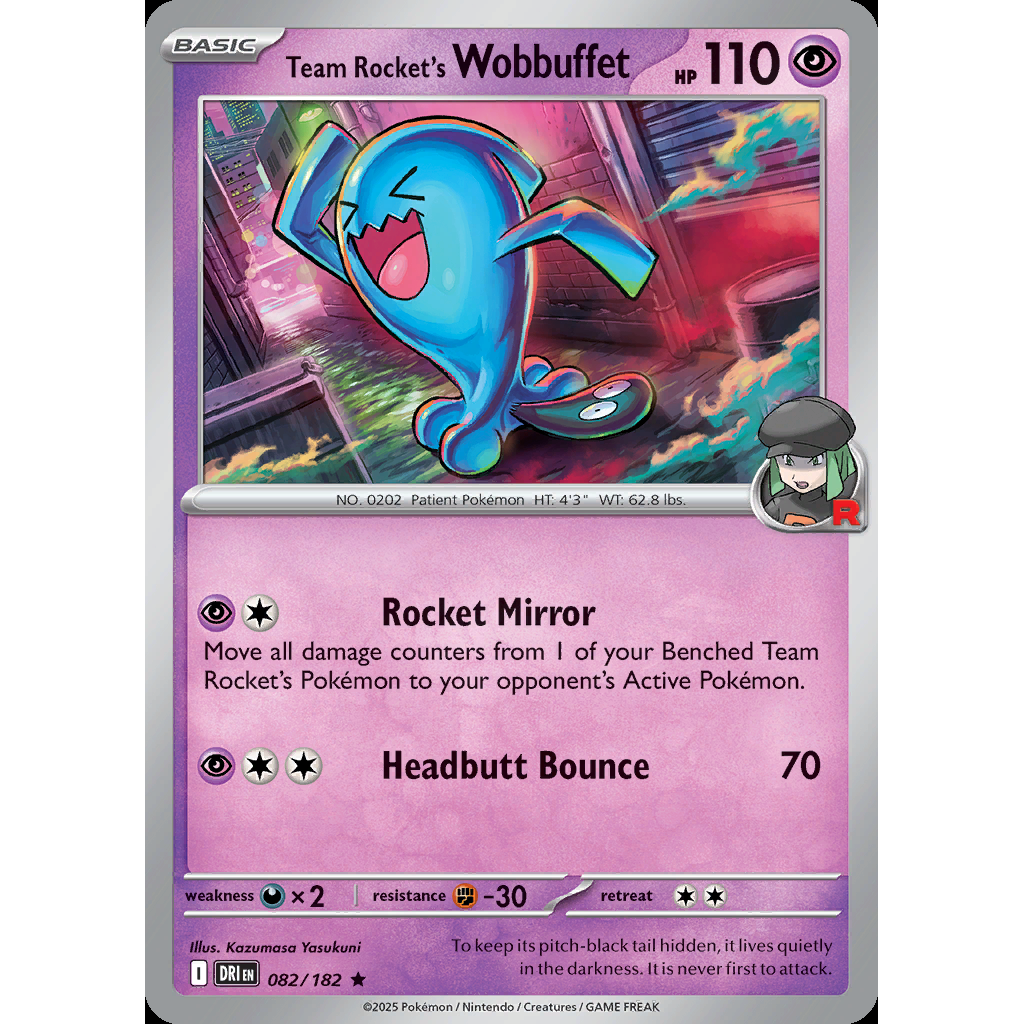 Team Rocket’s Wobbuffet 82/182 - Destined Rivals