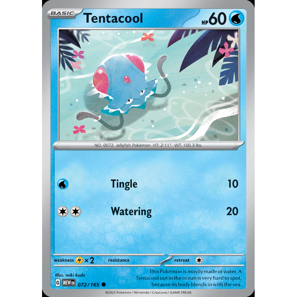 Tentacool 72/165 [Reverse Holo] - 151