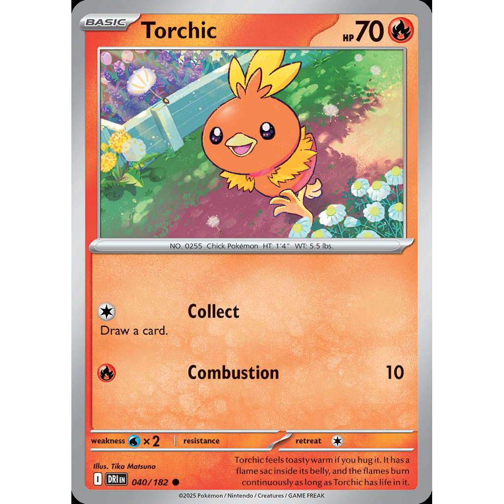 Torchic 40/182 [Reverse Holo] - Destined Rivals