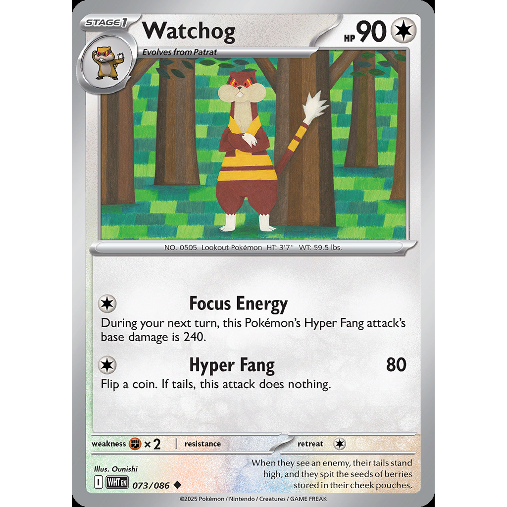 Watchog 73/086 [Reverse Holo] - White Flare