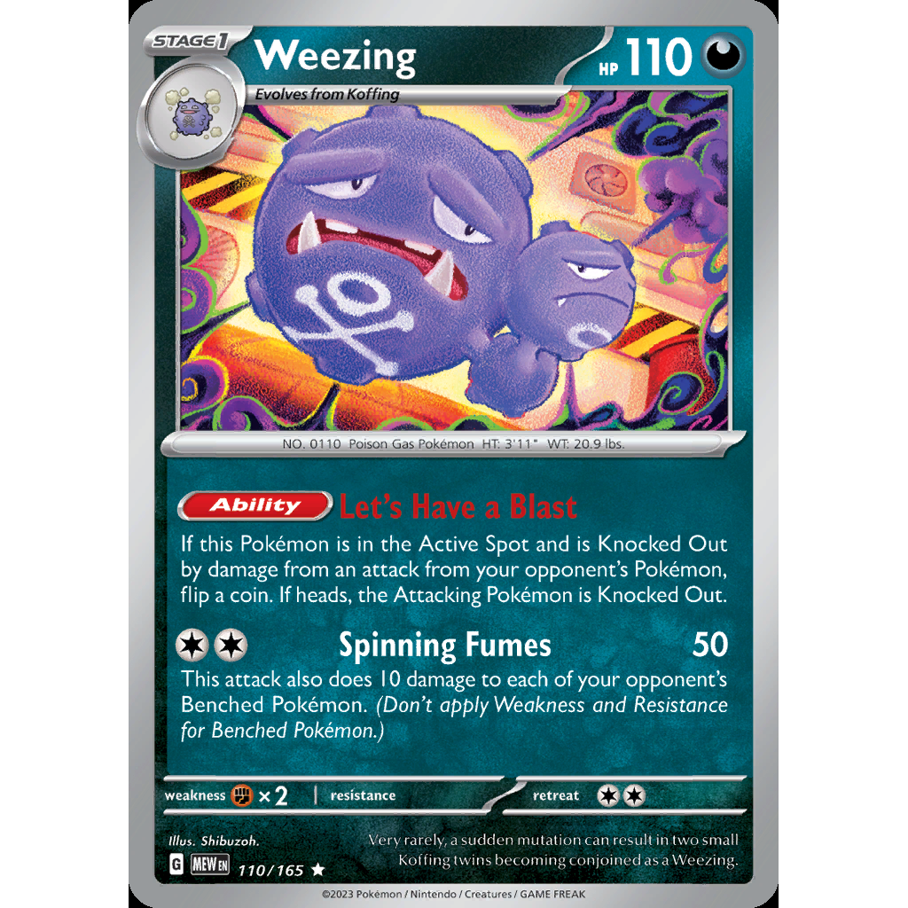 Weezing 110/165 [Reverse Holo] - 151