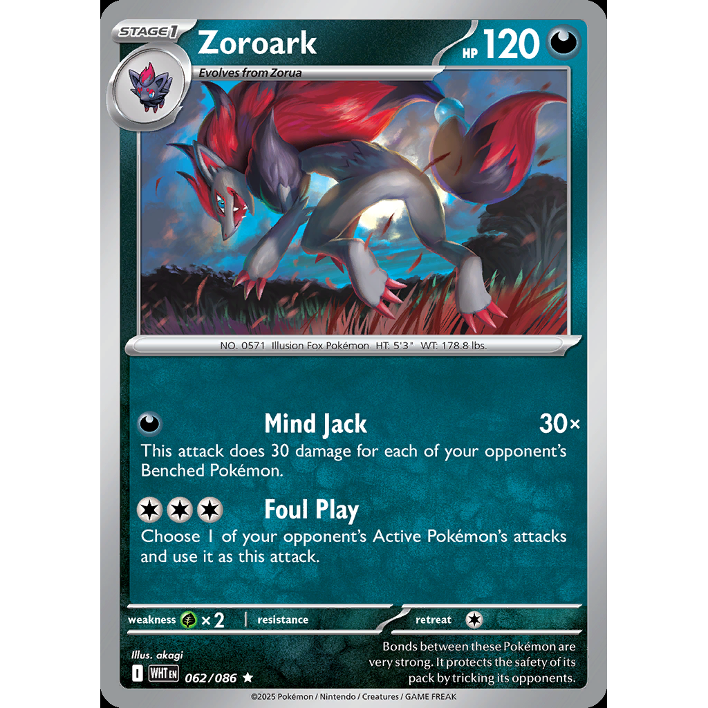 Zoroark 62/086 [Reverse Holo] - White Flare