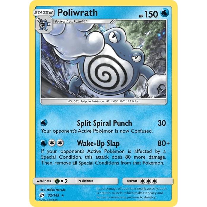Poliwrath 32/149 [Holo] - Sun & Moon Base Set (Engelsk / Near Mint)
