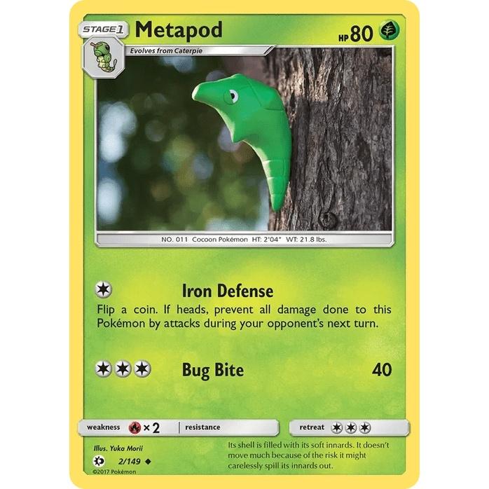 Metapod 2/149 - Sun & Moon Base Set (Engelsk / Near Mint)