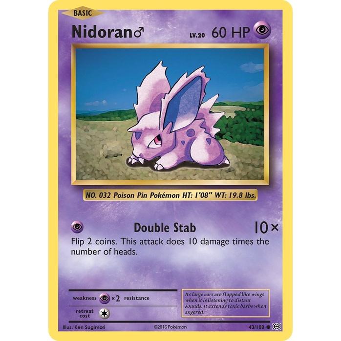 Nidoran ♂ - Evolutions (Common) [EVO-43] English / Near Mint / Normal