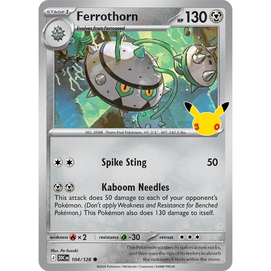 Ferrothorn - 30th Celebration (Common) [30C-104] English / Near Mint / Normal