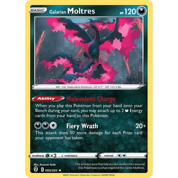 Galarian Moltres - Evolving Skies (Holo Rare) [EVS-93] English / Near Mint / Normal