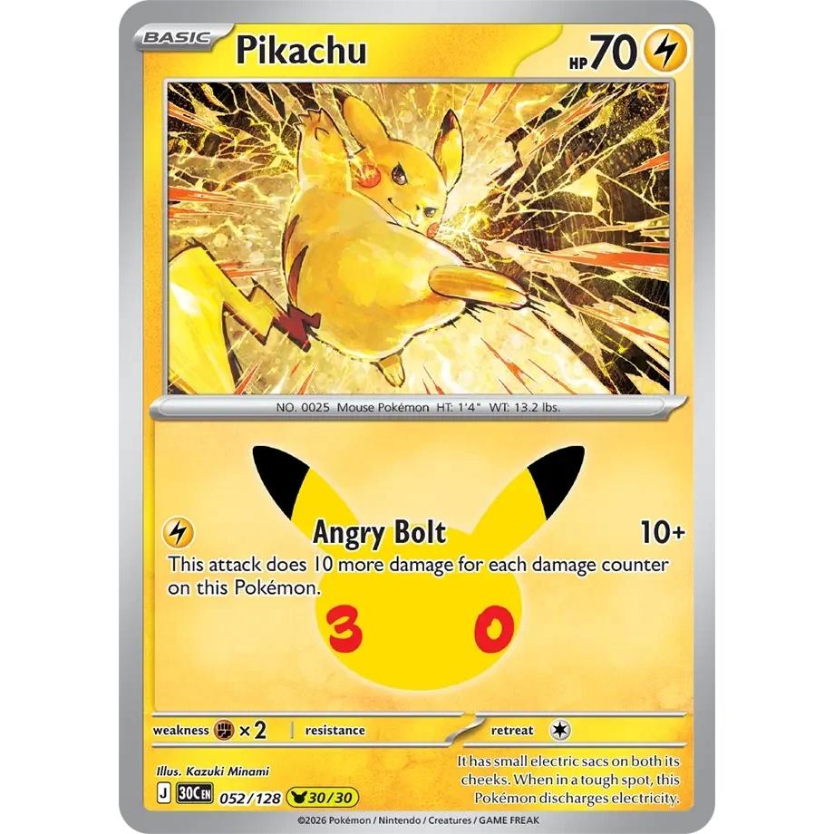 Pikachu - 30th Celebration (Pikachu Rare) [30C-52] English / Near Mint / Normal