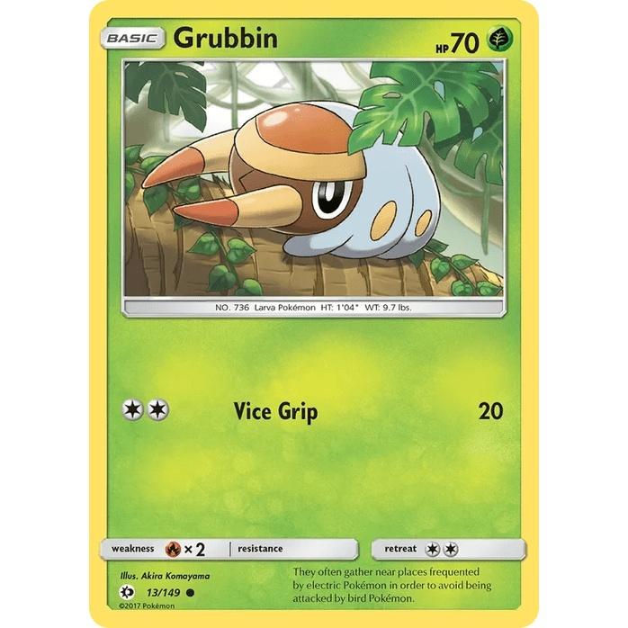 Grubbin 13/149 - Sun & Moon Base Set (Engelsk / Near Mint)