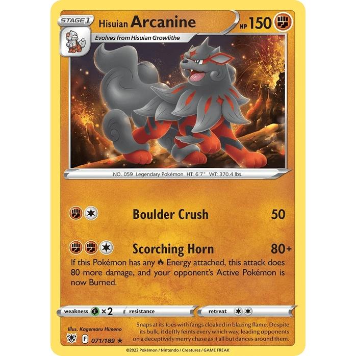 Hisuian Arcanine - Astral Radiance (Rare) [ASR-71] English / Near Mint / Normal