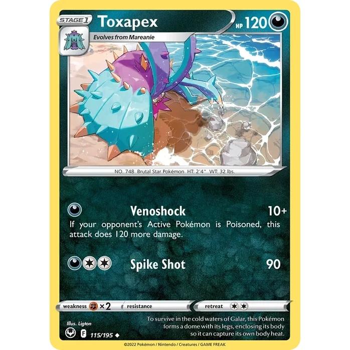 Toxapex - Silver Tempest (Uncommon) [SIT-115] English / Near Mint / Normal