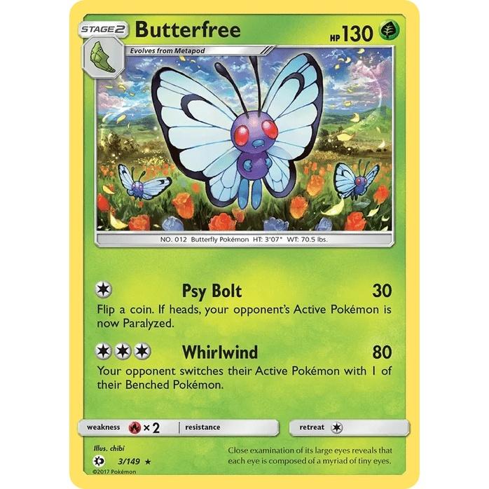 Butterfree 3/149 - Sun & Moon Base Set (Engelsk / Near Mint)
