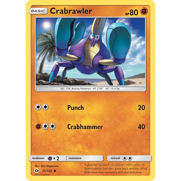 Crabrawler 72/149 - Sun & Moon Base Set (Engelsk / Near Mint)