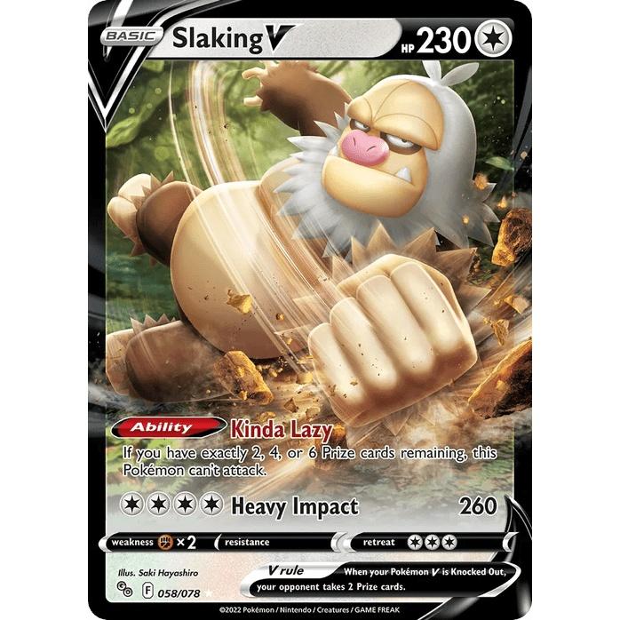 Slaking V - Pokémon GO (Rare Holo V) [PGO-58] English / Near Mint / Normal