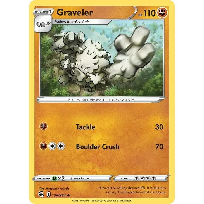 Graveler - Fusion Strike (Uncommon) [FST-136] English / Near Mint / Normal