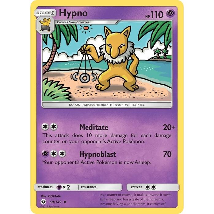 Hypno 60/149 - Sun & Moon Base Set (Engelsk / Near Mint)