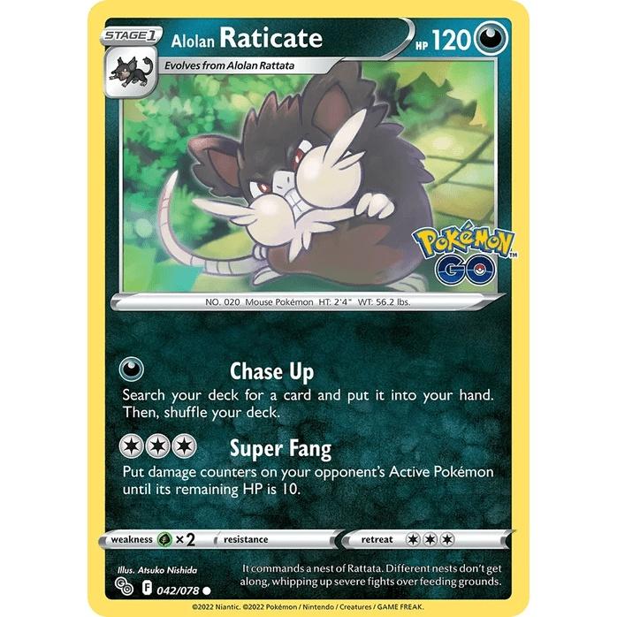 Alolan Raticate - Pokémon GO (Common) [PGO-42] English / Near Mint / Normal