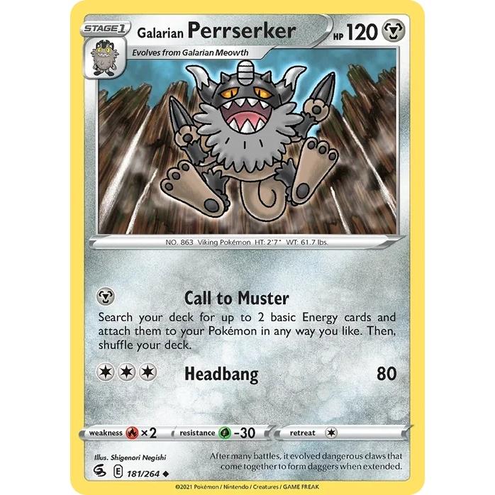 Galarian Perrserker - Fusion Strike (Uncommon) [FST-181] English / Near Mint / Normal
