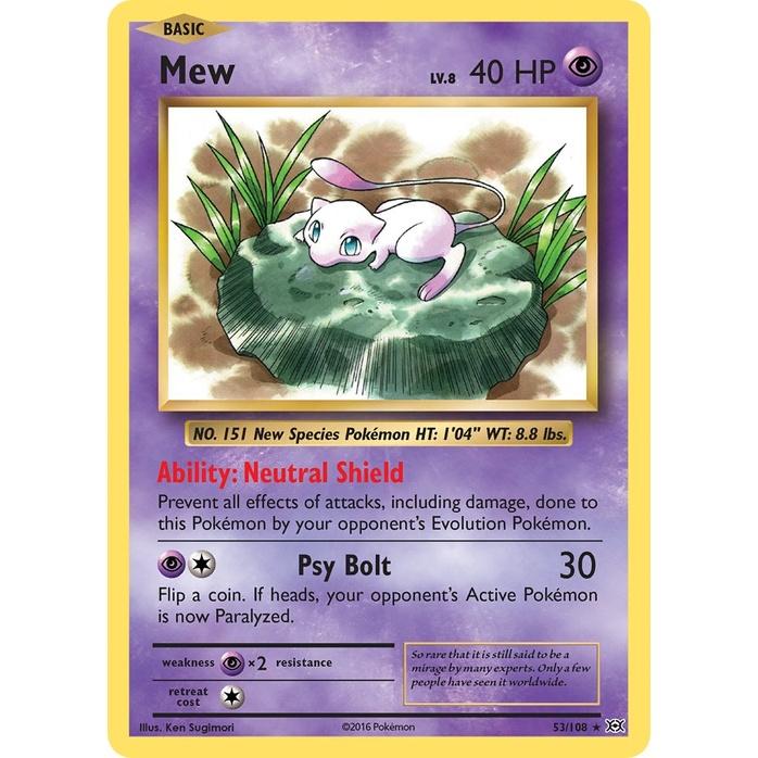 Mew - Evolutions (Holo Rare) [EVO-53] English / Near Mint / Normal
