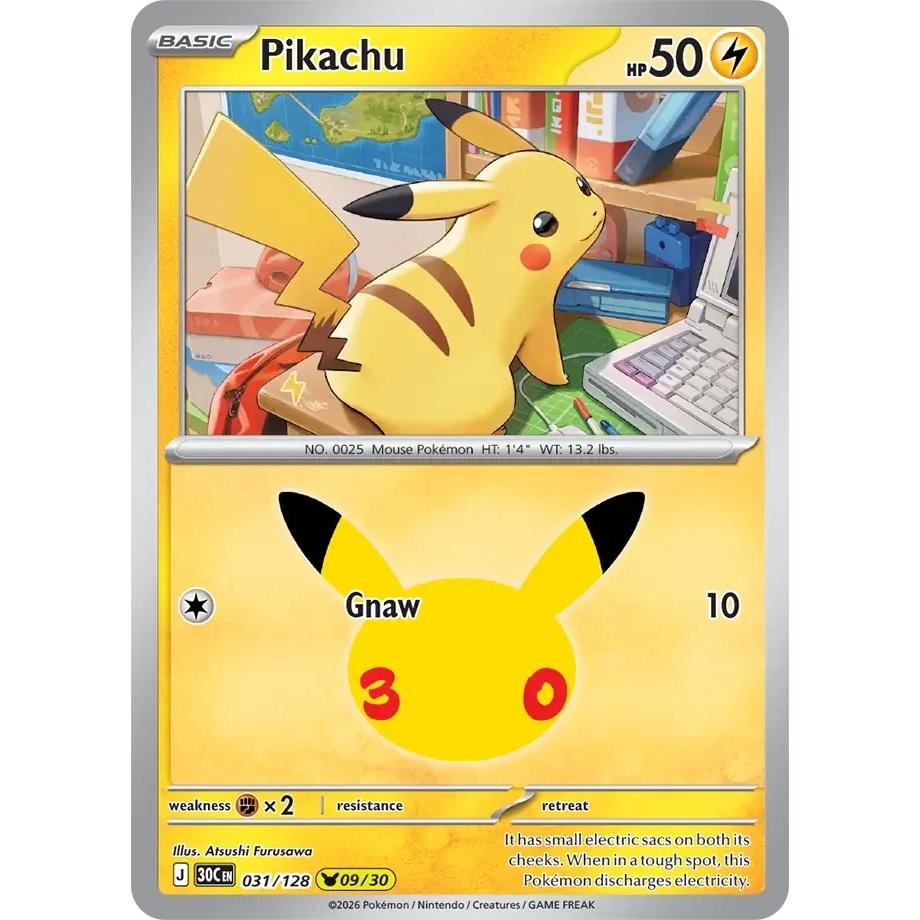 Pikachu - 30th Celebration (Pikachu Rare) [30C-31] English / Near Mint / Normal