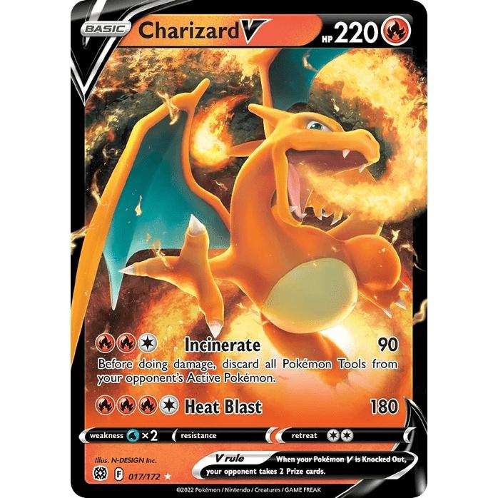 Charizard V 17/172 [Holo] - Brilliant Stars (Engelsk / Near Mint)