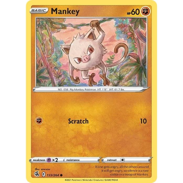 Mankey - Fusion Strike (Common) [FST-133] English / Near Mint / Normal