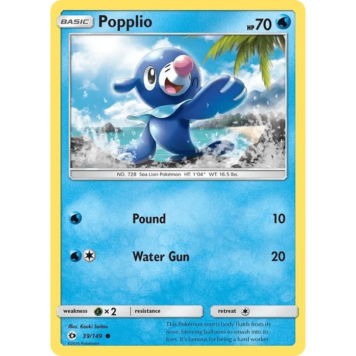Popplio 39/149 - Sun & Moon Base Set (Engelsk / Near Mint)