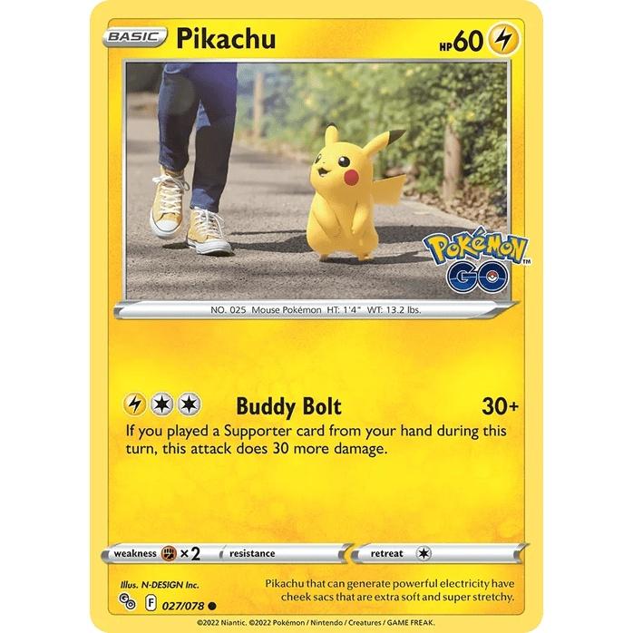 Pikachu - Pokémon GO (Common) [PGO-27] English / Near Mint / Normal