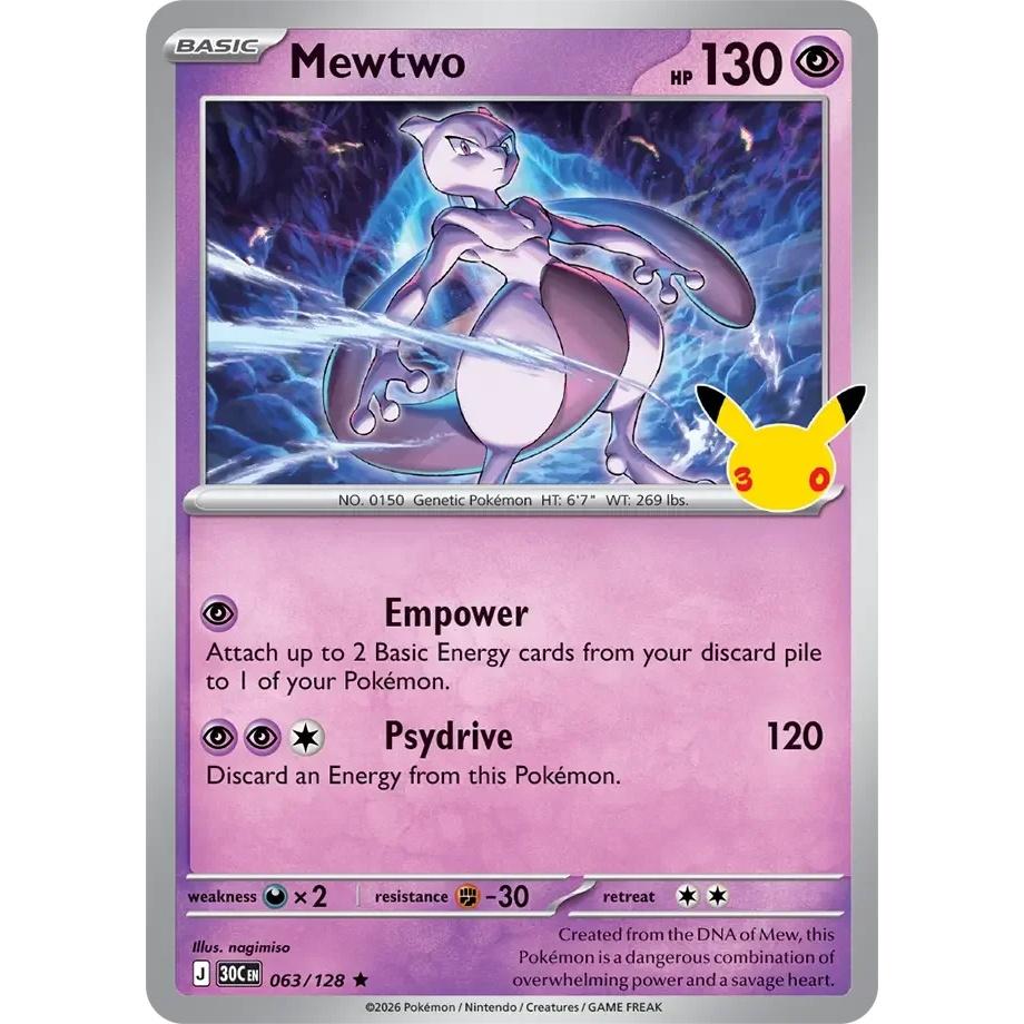Mewtwo - 30th Celebration (Rare) [30C-63] English / Near Mint / Normal