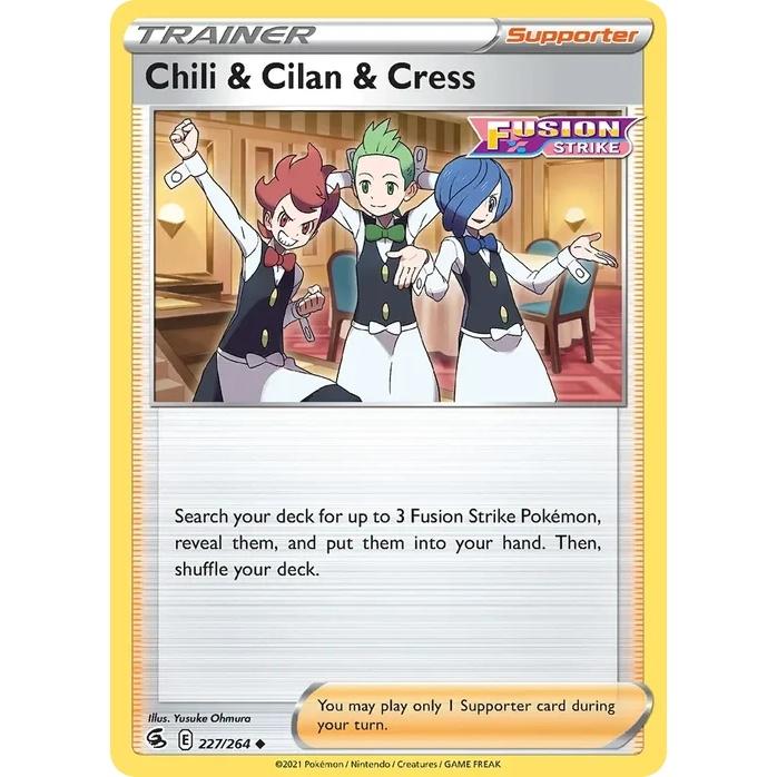Chili & Cilan & Cress - Fusion Strike (Uncommon) [FST-227] English / Near Mint / Normal