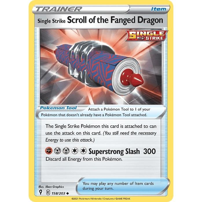 Single Strike Scroll of the Fanged Dragon - Evolving Skies (Uncommon) [EVS-158] English / Near Mint / Normal