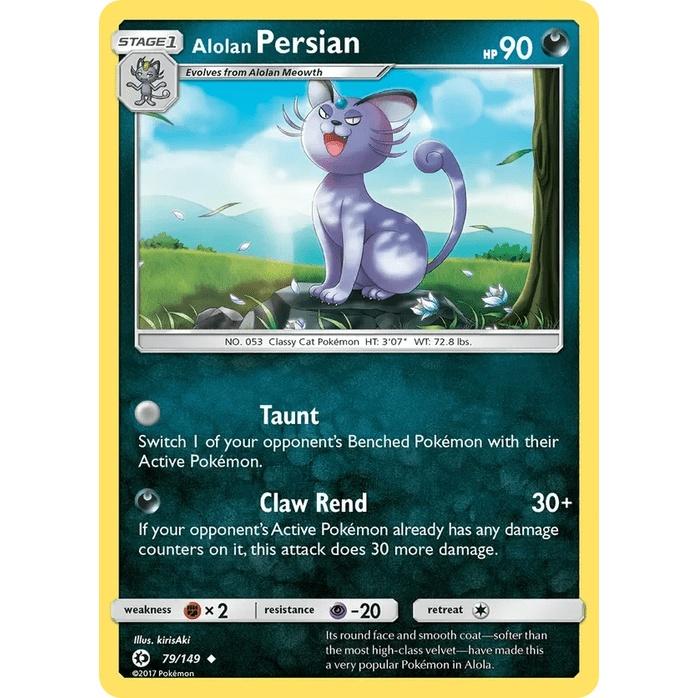 Alolan Persian 79/149 - Sun & Moon Base Set (Engelsk / Near Mint)