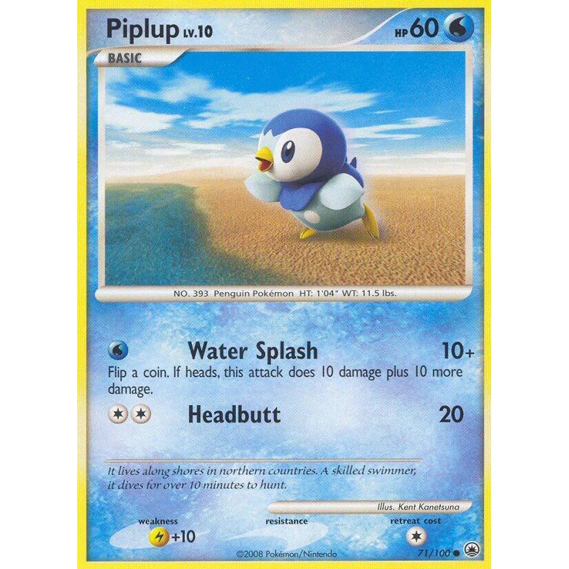 Piplup 71/100 - Majestic Dawn (Engelsk / Near Mint)