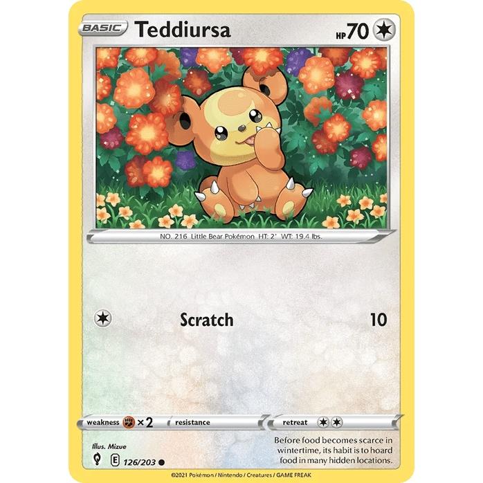 Teddiursa - Evolving Skies (Common) [EVS-126] English / Near Mint / Normal