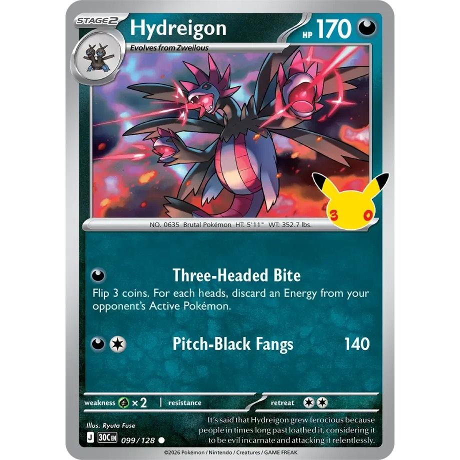 Hydreigon - 30th Celebration (Common) [30C-99] English / Near Mint / Normal
