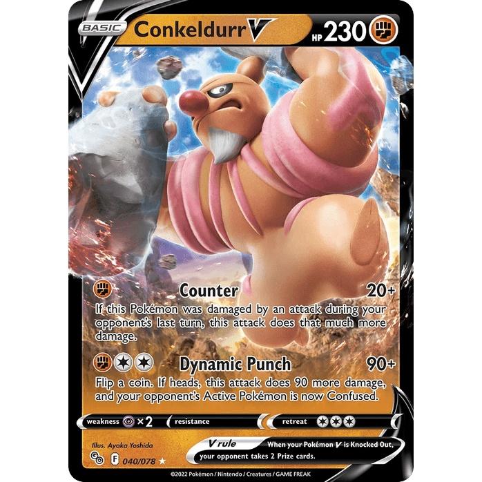 Conkeldurr V - Pokémon GO (Rare Holo V) [PGO-40] English / Near Mint / Normal