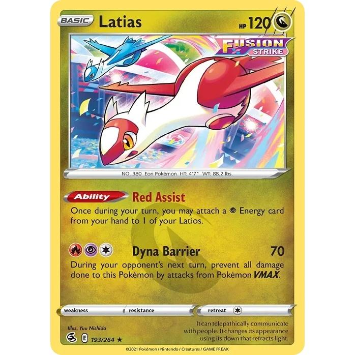Latias - Fusion Strike (Rare) [FST-193] English / Near Mint / Normal