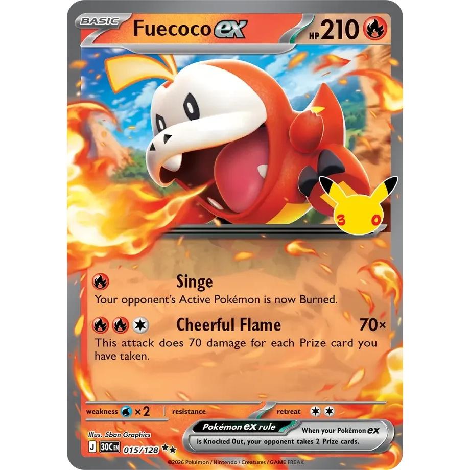Fuecoco ex - 30th Celebration (Double Rare) [30C-15] English / Near Mint / Normal