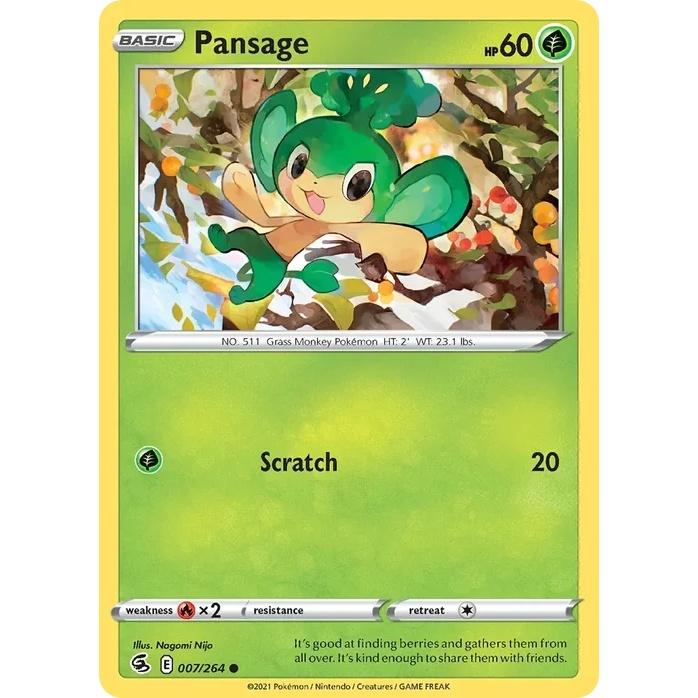 Pansage - Fusion Strike (Common) [FST-7] English / Near Mint / Normal