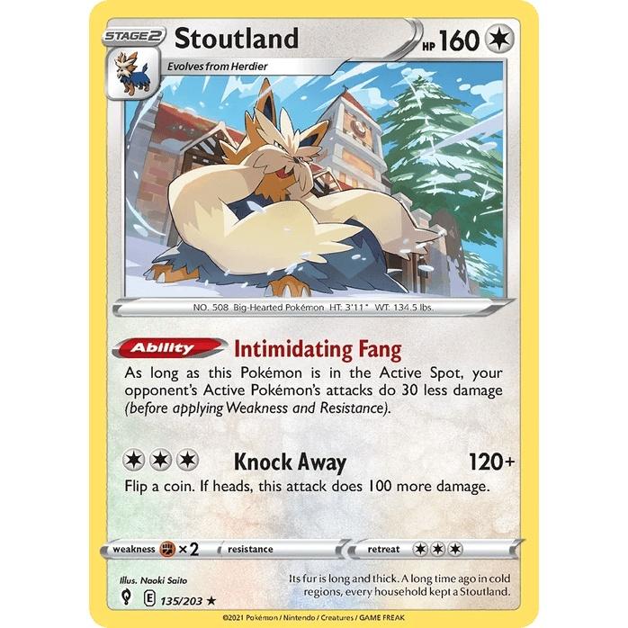 Stoutland - Evolving Skies (Rare) [EVS-135] English / Near Mint / Normal