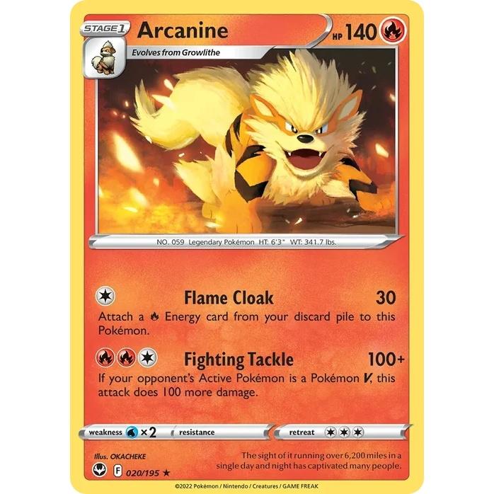 Arcanine - Silver Tempest (Rare) [SIT-20] English / Near Mint / Normal