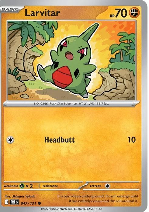 Larvitar - Prismatic Evolutions (Common) [PRE-47] English / Near Mint / Normal