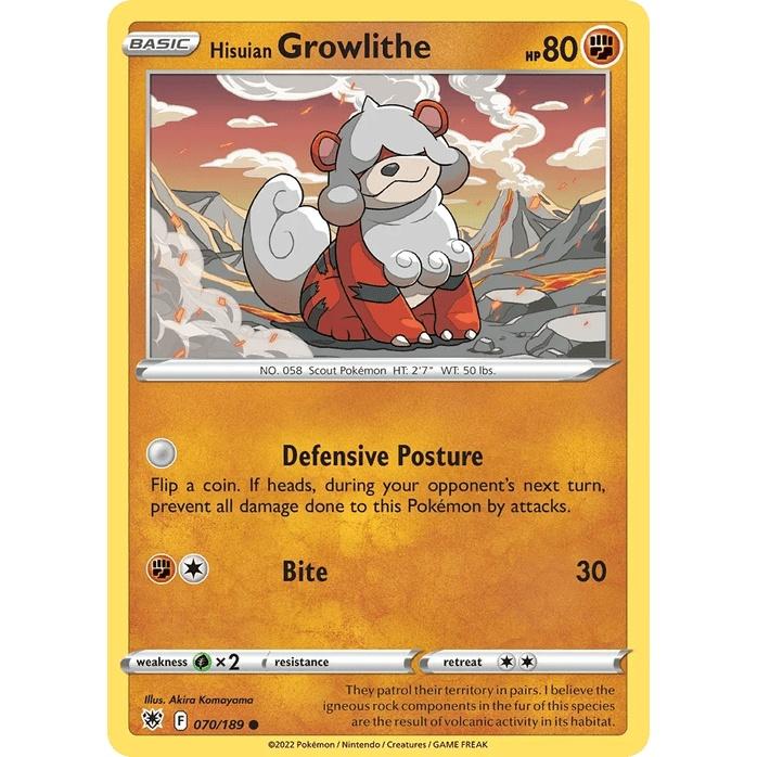 Hisuian Growlithe - Astral Radiance (Common) [ASR-70] English / Near Mint / Normal
